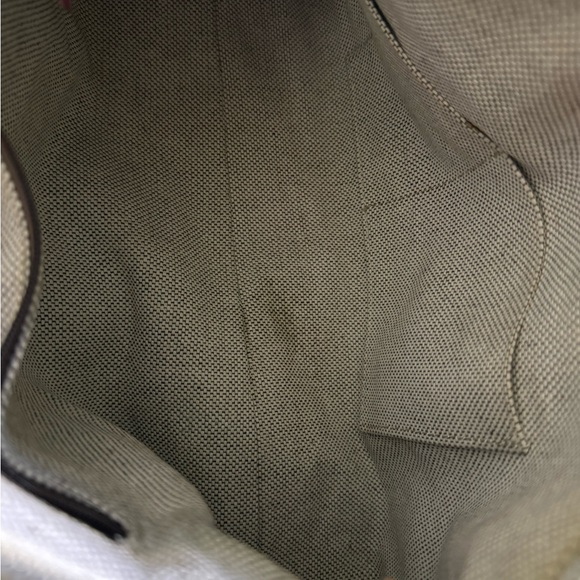 Dooney & Bourke Monogram Signature Satchel Cream Leather Top Handle Crossbody - Picture 6 of 13